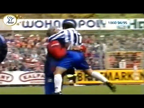 Piotr Nowak gol Freiburg - TSV 1860 1-1 Bundesliga 22.04.1995