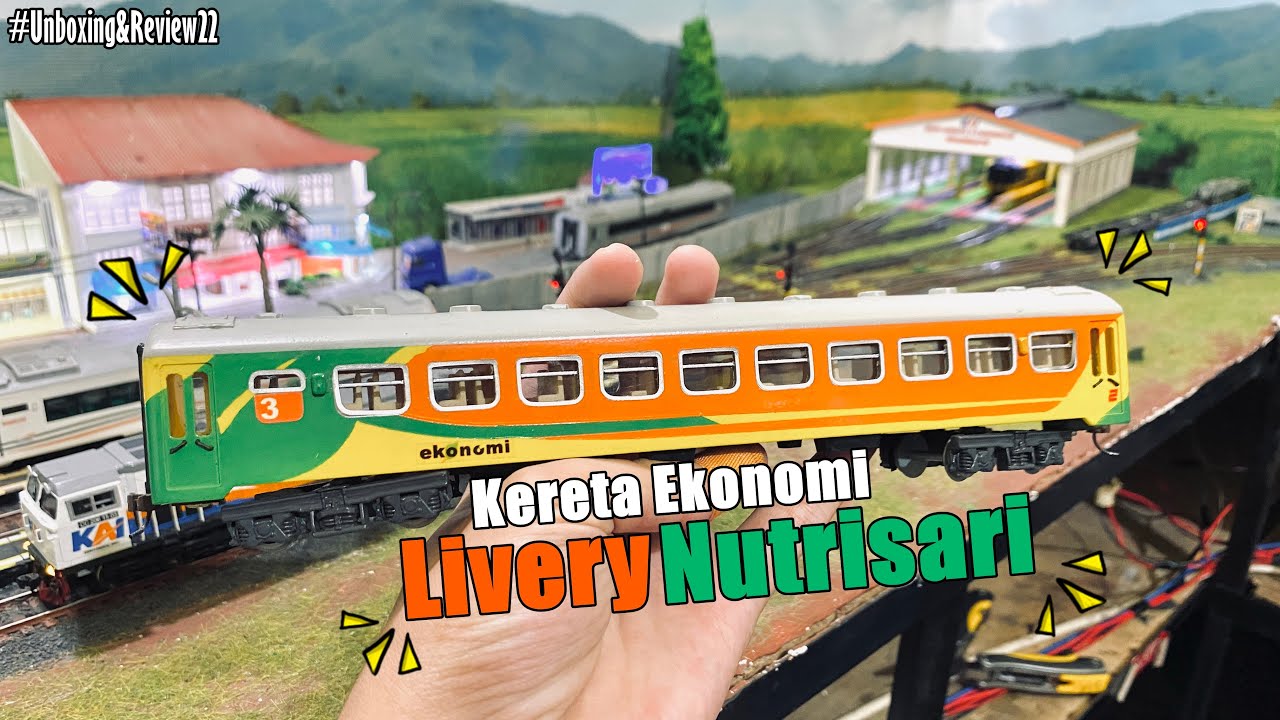 #Unboxing&Review22 - Buka Paket Isinya Miniatur Kereta Ekonomi Livery Nutrisari Super Keren SKALA HO