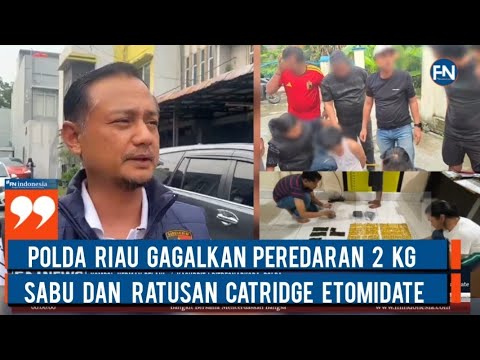 Polda Riau Gagalkan Peredaran 2 Kg Sabu dan Ratusan Catridge Etomidate