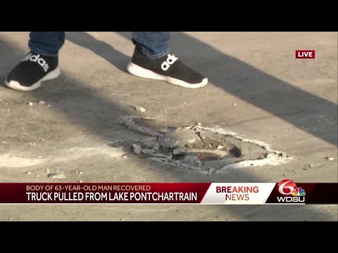 Truck falls into Lake Pontchartrain