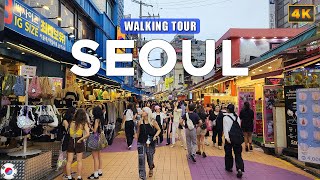 Seoul KOREA - Hongdae Shopping Streets and Sinchon 2023 Walking Tour