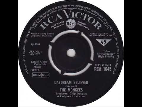 UK New Entry 1967 (267) The Monkees - Daydream Believer