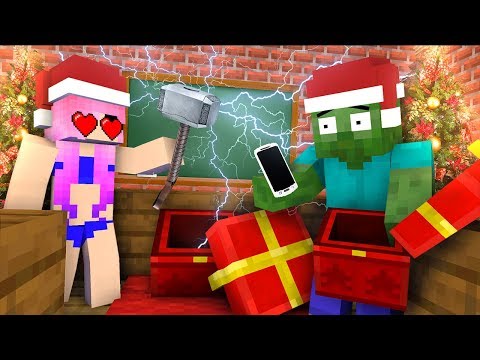 Monster School : CHRISTMAS PRESENTS CHALLENGE - Minecraft Animation
