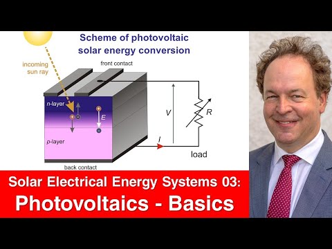 Solar Electric Energy Systems 03: Photovoltaics - Part 1 (Basics)