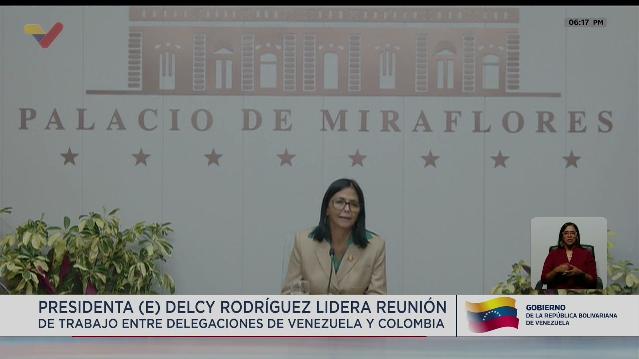 Delcy Rodríguez lideró reunión de trabajo con Colombia y anuncia reunión con Gustavo Petro