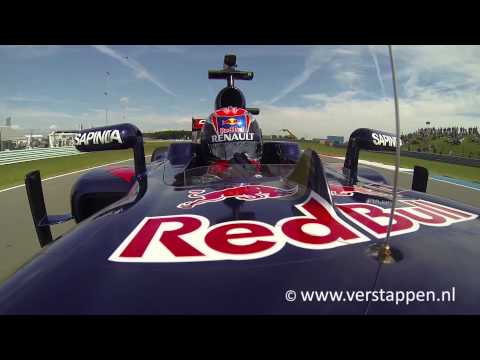 Max Verstappen exclusive footage onboard STR, outlap & donut, TT Circuit Assen, Sunday 02/08/2015