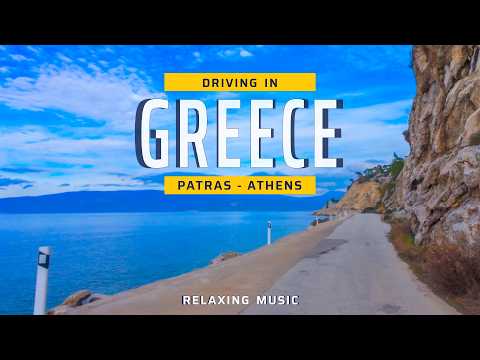 Greece Road Trip 4K | Patras → Athens | Relaxing Music, 3-Camera POV