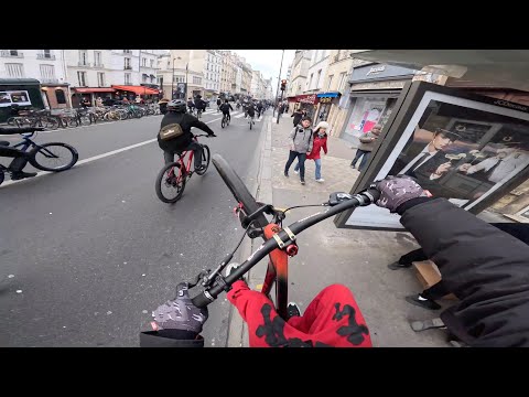 FULL SPEED WHEELIES IN PARIS! *POLICE*