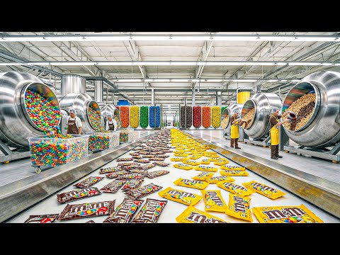 How M&M's Are Made In Factory | Milk Chocolate & Peanut