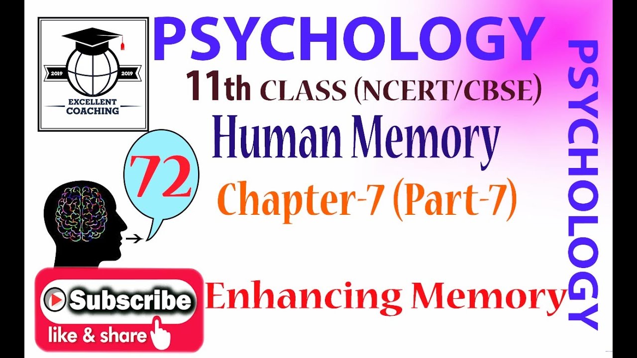 #Psychology||#11th||#Human Memory||#Enhancing Memory||#Chapter 7||#Part 7