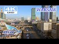 4k uhd films beautiful poland warsaw centrum al. jerozolimskie