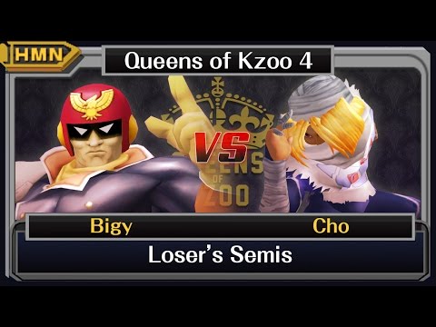 Queens of Kzoo IV Melee Losers Semis - Bigy (Falcon) vs. Cho (Sheik)