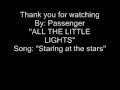 Passenger: "Staring at the stars" Lyrics