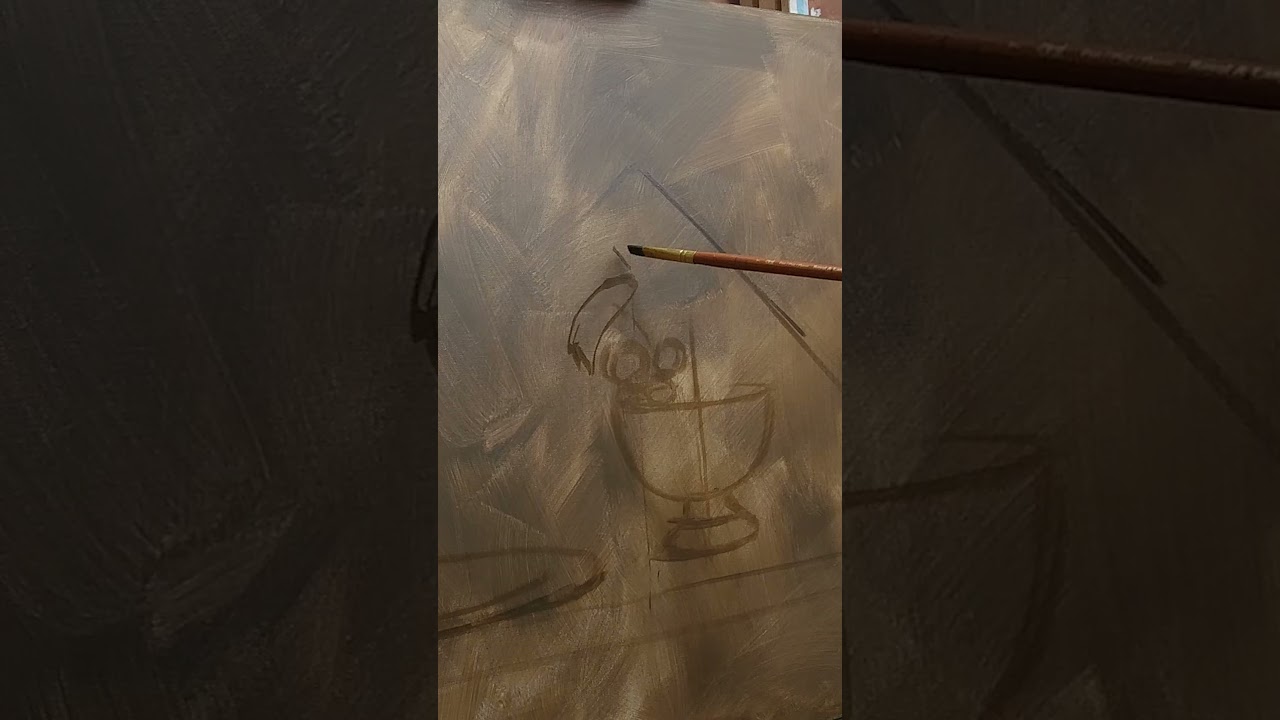 Painting the still life objects cont - Oil on canvas - video 2