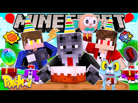 Minecraft : Pokémon Elite #1 - GANHEI DE ANIVERSÁRIO UM POKÉMON INICIAL SHINY NA NOVA SÉRIE!