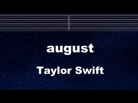 Practice Karaoke♬ august - Taylor Swift【With Guide Melody】Instrumental, Lyric, BGM