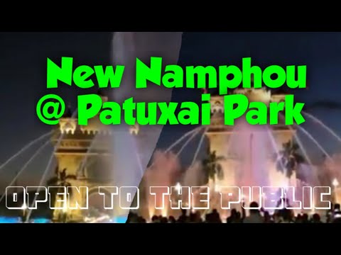 Namphou no Patuxai Park oficialmente aberto para uso público // Vientiane Laos hoje, 28 de novembro de 2020