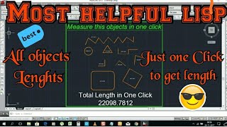 Measure polyline Length in one click Any shape object