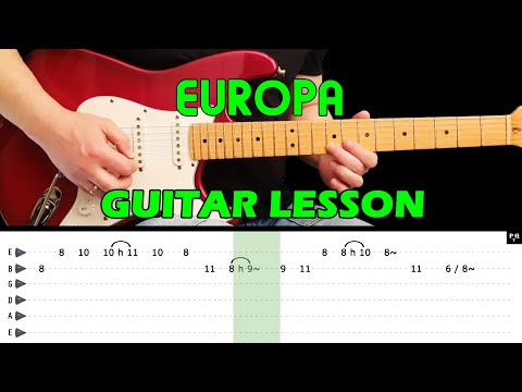 EUROPA (Earth's Cry Heaven's Smile) - Guitar lesson with tabs - Carlos Santana