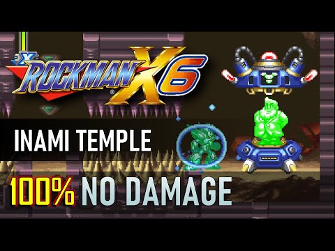 MegaMan X6 100% Walkthrough Part 4 (Inami Temple) Rainy Turtloid "Early Shadow Armor"