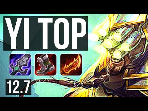 MASTER YI vs AKSHAN (TOP) | Rank 3 Yi, 11 solo kills, 1.4M mastery | KR Grandmaster | 12.7