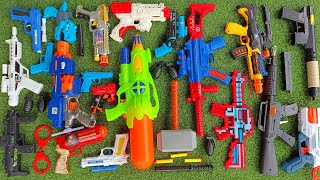 Collecting 7 shooting toys Sniper and AK47 Guns Cannon Water Gun Machine Gun Bow Gun shoot nerf