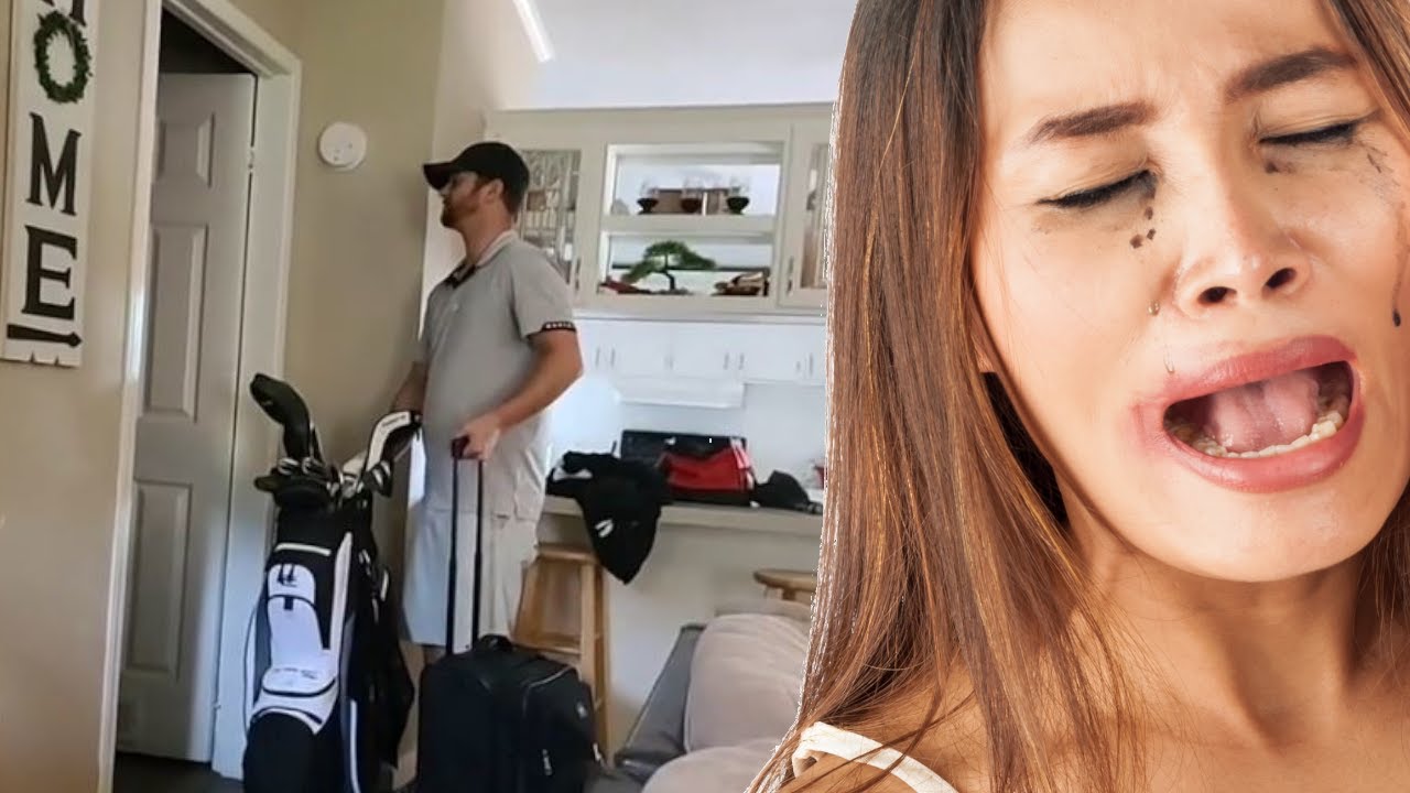 Watch How She Reacts When He Leaves To Play Golf