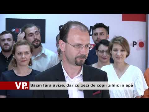 Bazin fără avize, dar cu zeci de copii zilnic în apă