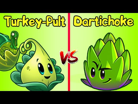 Turkey-Pult vs Dartichoke Levels 1 - Comparing Plants ► Plants vs. Zombies 2: It's About Time