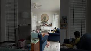 TRASFORMATION OF LIVING ROOM🤩 #rollerblinds #trending #windowblinds