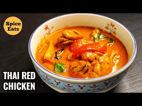CHICKEN THAI RED CURRY | THAI RED CURRY WITH CHICKEN | THAI RED CURRY
