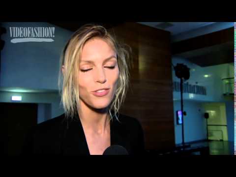 Model Anja Rubik at Anthony Vaccarello - Paris Fashion Week - Fall 2016