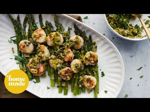 Easy and Elevated Seared Scallops with Citrus Olive Relish