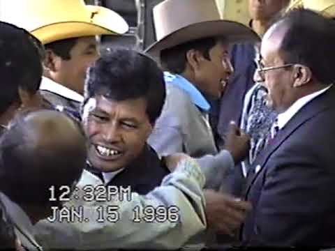 Mensaje del Alcalde electo Sr Antonio Ojeda M.1996 San Cristóbal Totonicapán Democracia Cristiana.