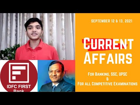 September 12 & 13,2021 - Current Affairs | English | NewsFeed Career+ CA | For All Competitive Exams