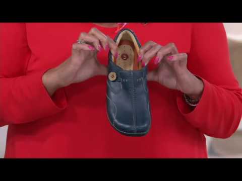 Clarks Unstructured Leather Slip-on Shoes - Un.Loop on QVC