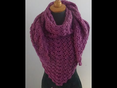 Dreieckstuch Nr. 32 * WUNDERSCHOENES UND EINFACHES DREIECKSTUCH *