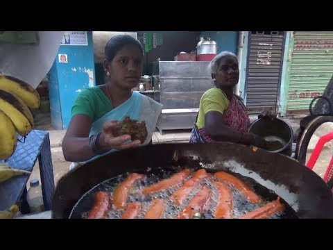 South Indian Mom & Daughter Selling Crispy Snacks Vellore Tamil Nadu Video