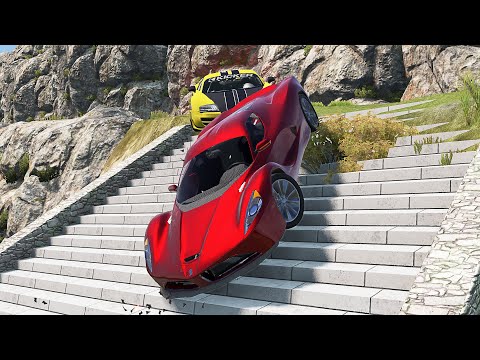 Mobil vs Stairs #1 - BeamNG Drive