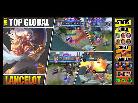 Lancelot the Killing Maching with 28 Kills ! Top Global Jeje. Gameplay | Mobile Legends