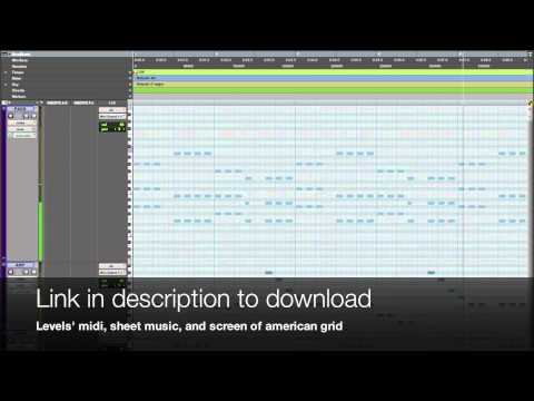 Levels piano part - midi download and sheet music (avicii)