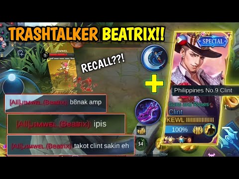 CLINT VS TRASHTALKER BEATRIX! WHO WILL WIN?! | CLINT NEW BEST BUILD & EMBLEM 2021 | MUST WATCH -MLBB