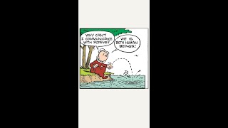Swepea tries to communicate with Popeye- Comic Strip