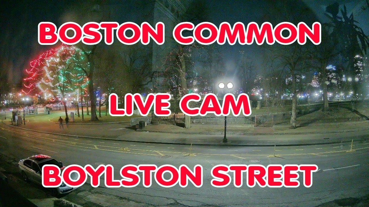 Live webcam view of Boston Common at Boylston Street