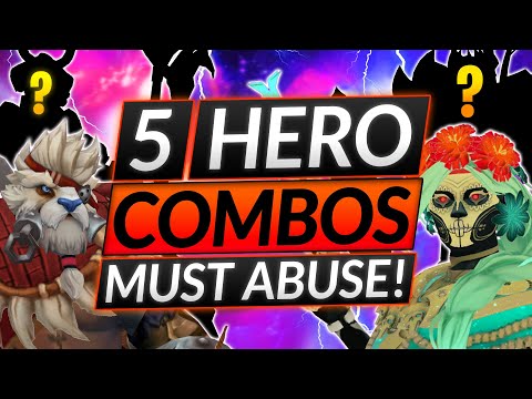5 BROKEN HERO COMBOS to FARM MMR (Easy Lane Wins!) - Dota 2 Meta Guide 7.34d