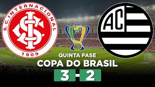 INTERNACIONAL x ATHLETIC AO VIVO Copa do Brasil 2026 Quinta Fase | Narração