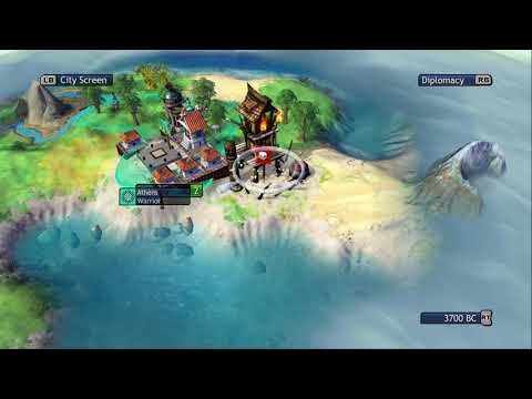 GREEK ONE CITY CHALLENGE TECHNOLOGY DEITY PLAYTHROUGH- Civilization Revolution Gameplay
