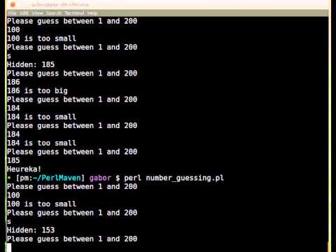 Beginner Perl Maven tutorial: 4.30 - Solution: number guessing game n next game