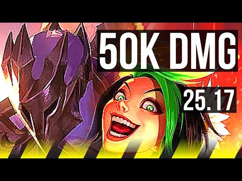 JHIN & Janna vs JINX & Nami (ADC) | 50k DMG, Legendary | EUNE Master | 25.17