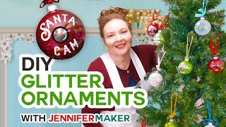 DIY Glitter Ornaments - Personalized on a Cricut!